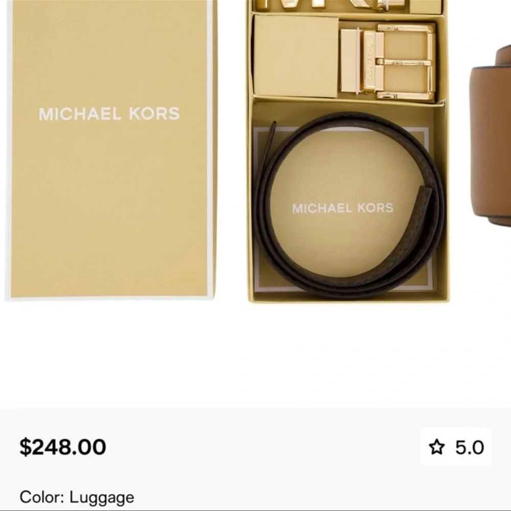 Michael Kors 2 pack 100% leather belt size large